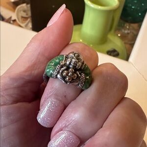 Barbara Bixby Sterling Silver/18k Buddha Ring